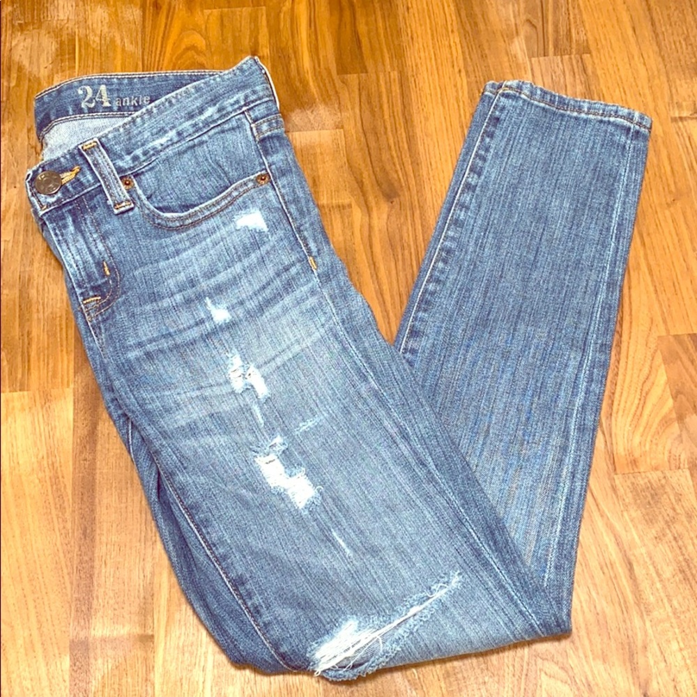 J. Crew women’s Toothpick jeans, 24 ankle